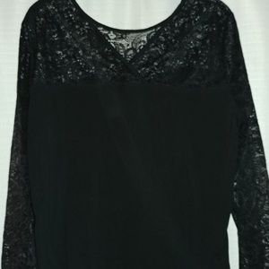 NWT Sexy black lace top